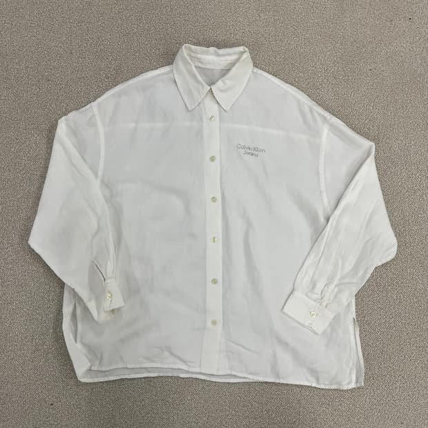 실측확인 캘빈클라인 오버핏 셔츠 남방 0128M