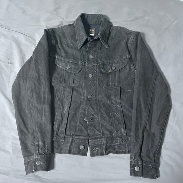 RRL LOT 271 블랙 흑청 데님 트러커 자켓 S