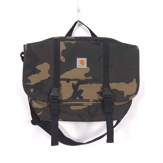 CARHARTT 카모플라쥬 캔버스 메신저백