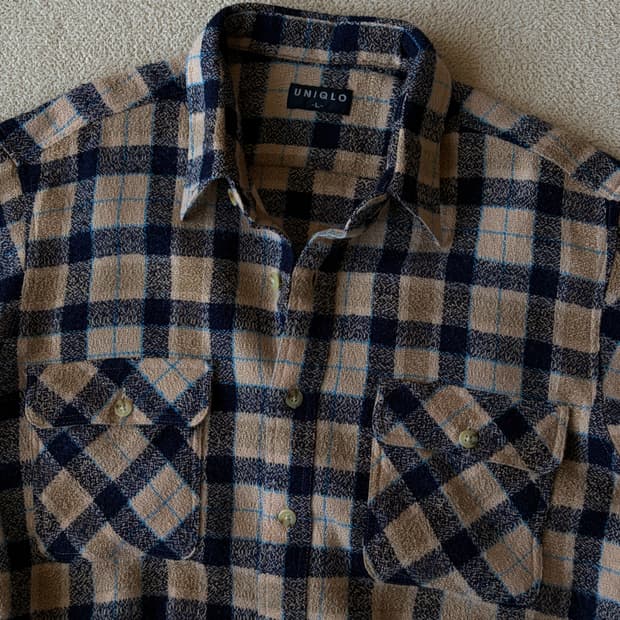 90s JAPAN 유니클로 체크 셔츠
