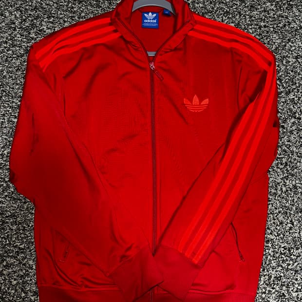 아디다스 빨간색 트랙 자켓 100