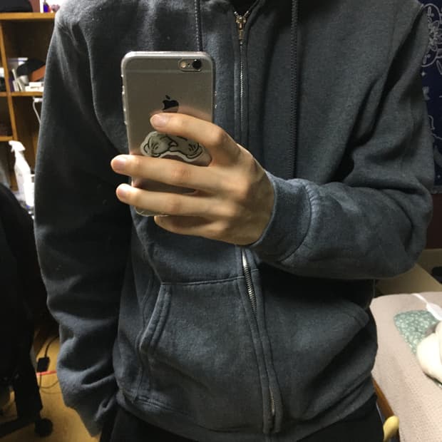 빈티지 러셀 에슬레틱 후드집업 다크그레이 M