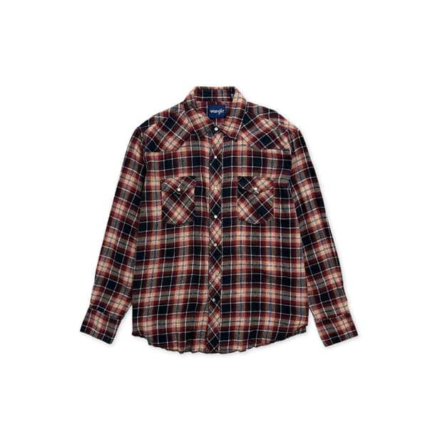 랭글러 플란넬 요크 웨스턴 셔츠