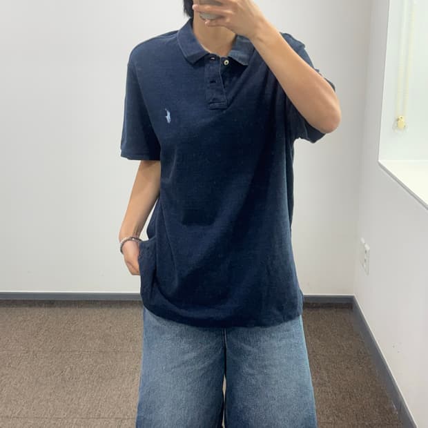 Polo 폴로 스카이블루 포니 네이비 반팔