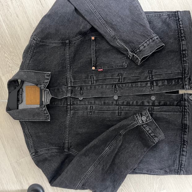 리바이스 흑청 데님자켓