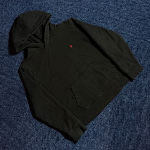 폴로 랄프로렌 블랙 후드티