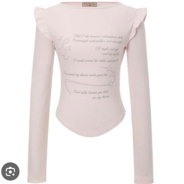 쓰리타임즈 엔젤 윙 티 핑크 s 롱슬리브