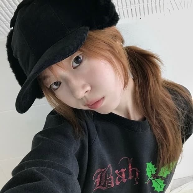 빈티지 블랙 스웨이드 트루퍼 햇 캡모자