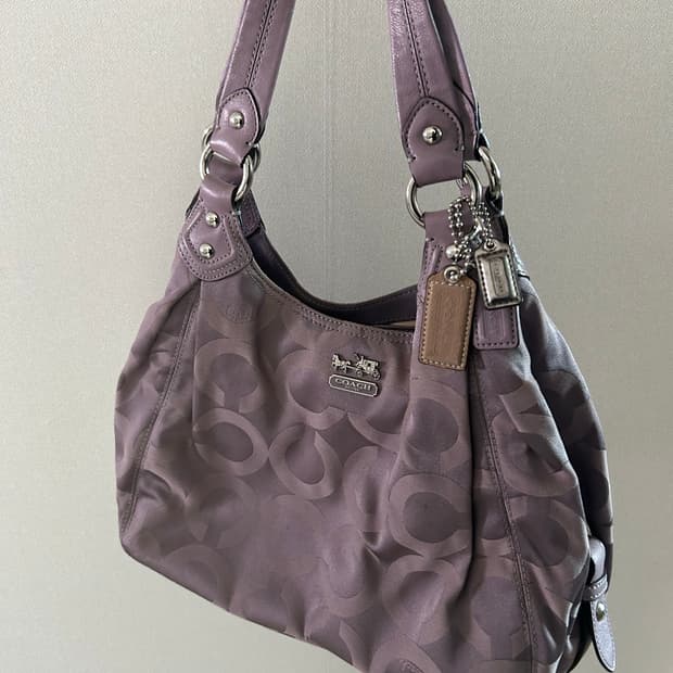 희귀)빈티지 코치백 바이올렛 보라 토트백