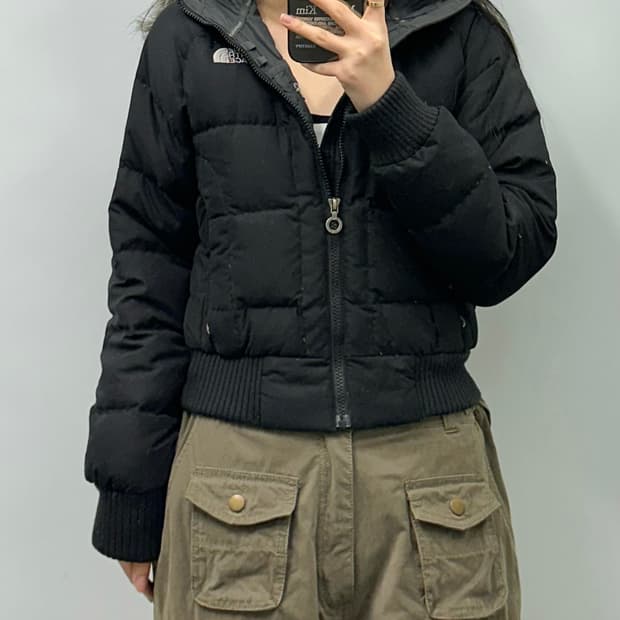 노스페이스 울프죠 블랙 다운 패딩