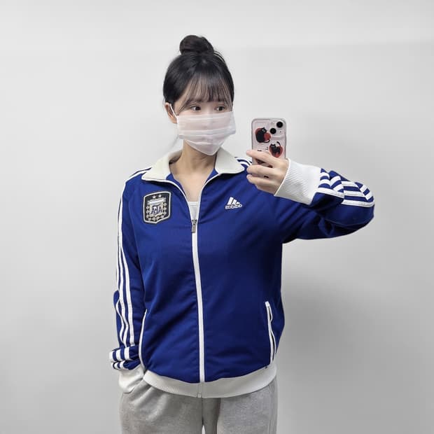 아디다스 아르헨티나 트랙탑 져지 블루 화이트
