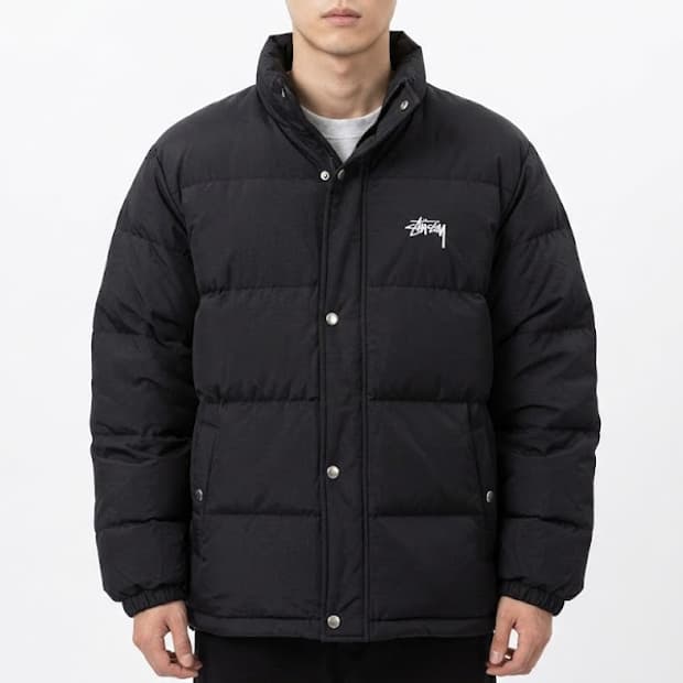 2021년 빈티지 Stussy 솔리드 겨울 패딩