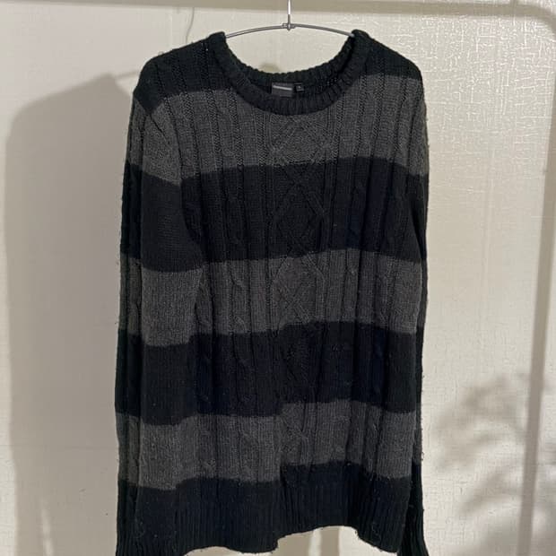 빈티지 그런지 스트라이프 니트 커트코베인 무드