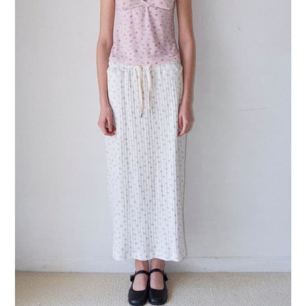 로긴앤로지 코튼 코지 밴딩 스커트