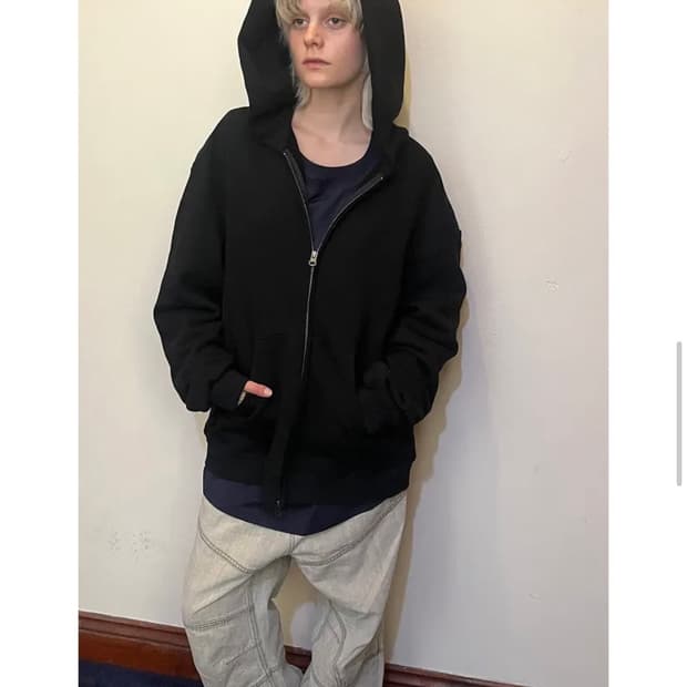 니들 ertr 후드집업 블랙 M 