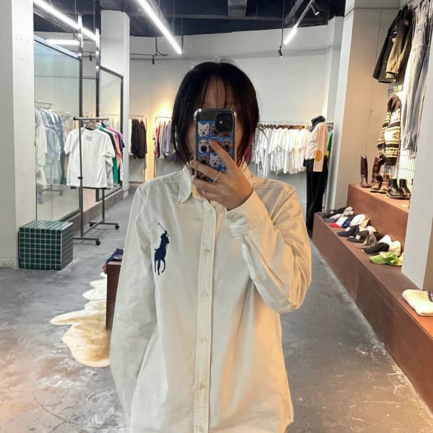 폴로랄프로렌 화이트 옥스포드 셔츠 H24