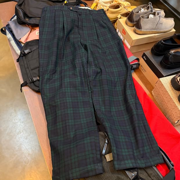 80 ~ 90S 타미힐피거 타탄체크 클래식 와이드 팬츠 34 35 36