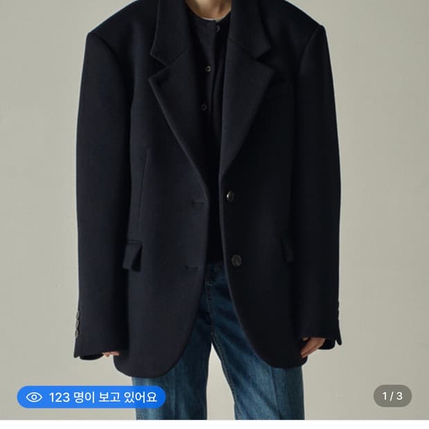 파사드패턴 캐시미어 블리이저 코트 블랙M