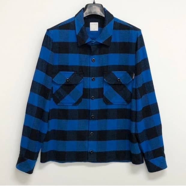산드로옴므 체크 셔츠자켓/남성L
