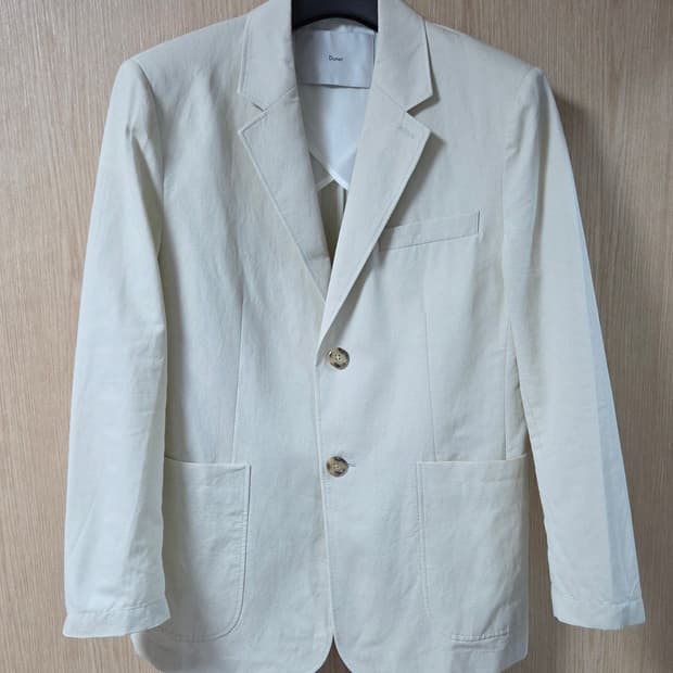 (착샷) 던스트 린넨 자켓 유니섹스 클래식 리넨 크림 