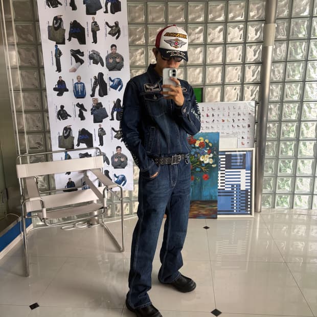ABV-2305 denim coverall 데님 커버올