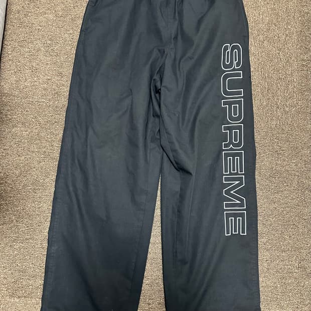 슈프림 스펠아웃 트랙 팬츠 블랙 - 25FW