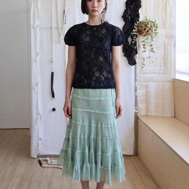콜로신스 glossy mint 스커트