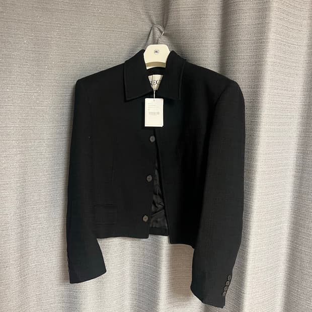 렉토 트위드 자켓 블랙 L