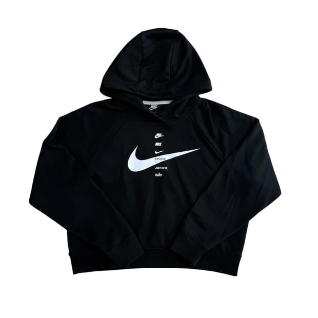 나이키 크롭후드티