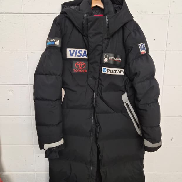 L) 스파이더 미국 스키팀 덕다운 롱패딩 팝니다