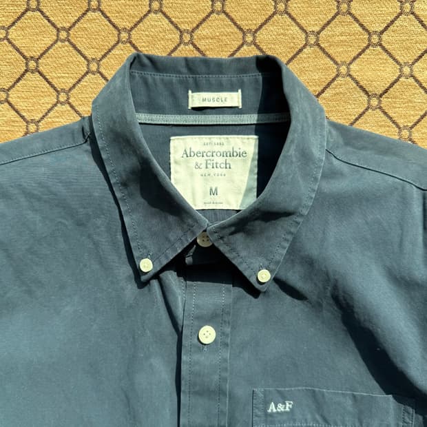 네이비 아베크롬비 셔츠
