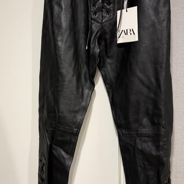 자라 스튜디오 양피 가죽 팬츠 