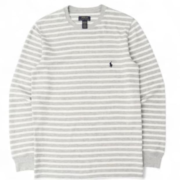 폴로 스트라이프 와플 롱슬리브 코르티스 성현 착용