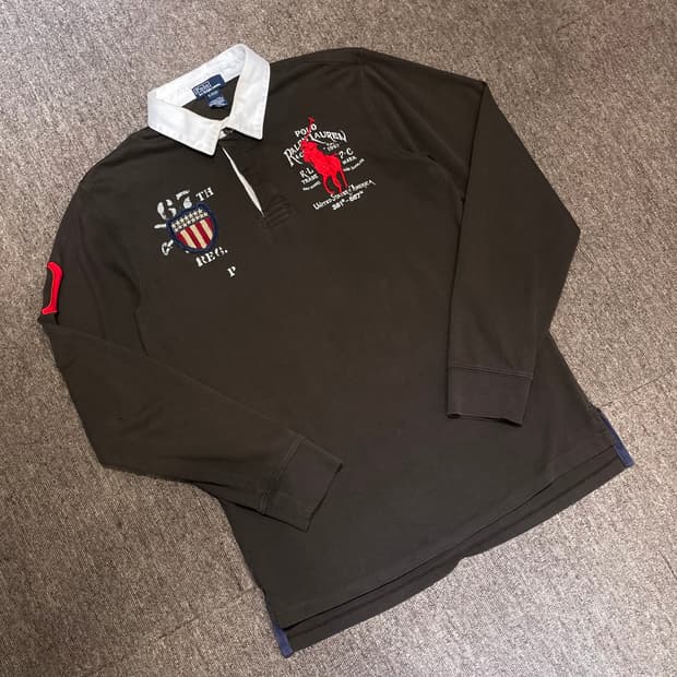 (XL) POLO 폴로 랄프로렌 카라 럭비티 빅포니