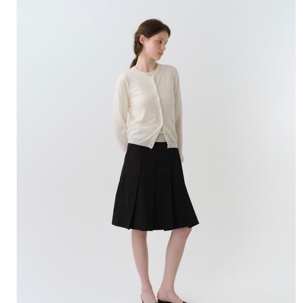 르에떼 Basolan Mock Cardigan in Ivory