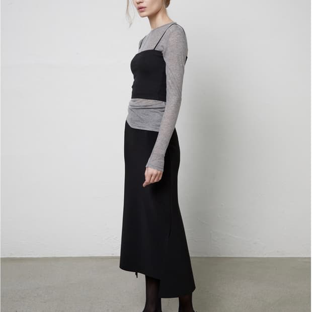 리파인드 902 머메이드 밴딩 미디 스커트  