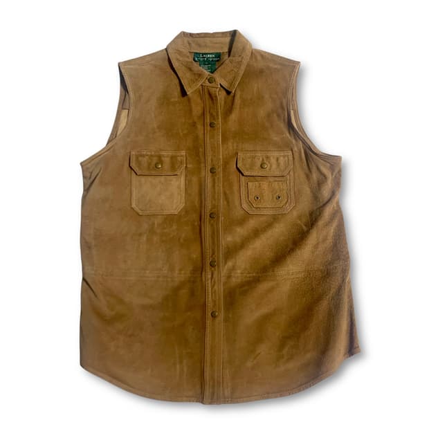 [M~L] Ralph Lauren Suede Leather Vest