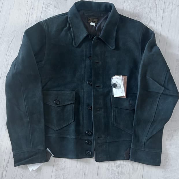 RRL 뉴스보이 스웨이드 레더 블랙 M