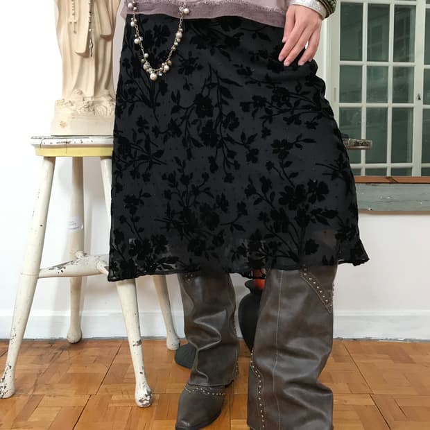 vintage pattern skirt 