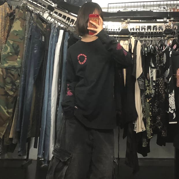 디키즈 블랙 롱슬리브