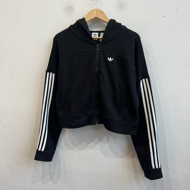 아디다스 파이어버드 크롭 후드집업 