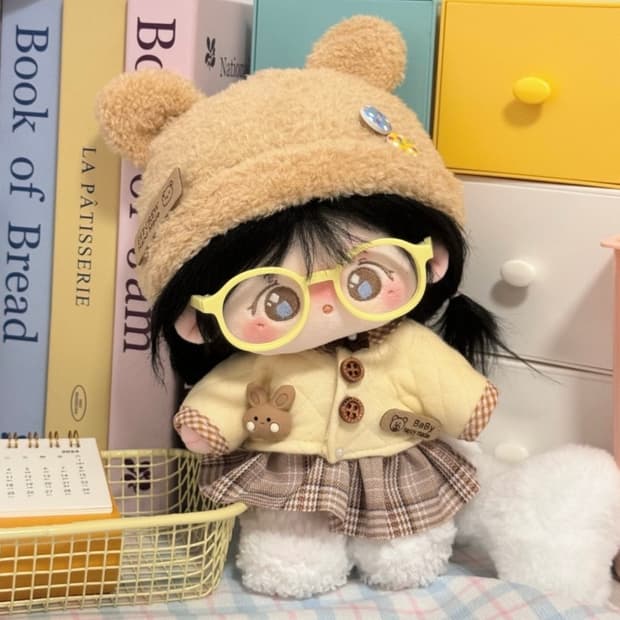 20cm 인형 버터베어 옷 의상 4세트(모자+상의+하의+신발)