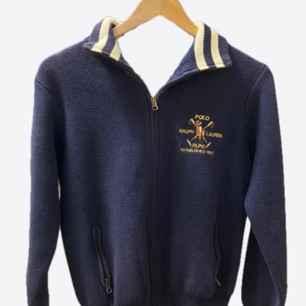 폴로 랄프로렌 자수 니트 가디건 집업