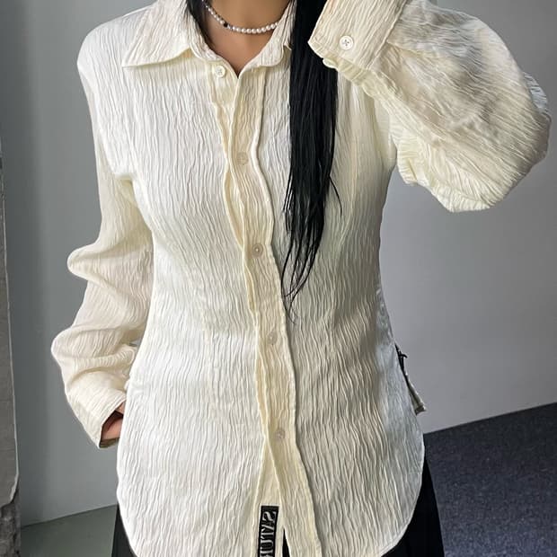 세터 22f/w 플리츠 셔츠