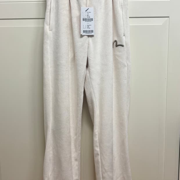 (정가99000원) 골덴 아이보리 기모 트레이닝 팬츠 (새상품)