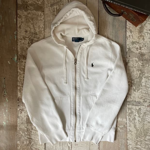 폴로 랄프로렌 화이트 후디