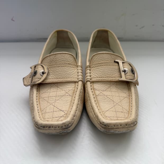 정품) 디올 여성 레더 로퍼 슈즈 36.5