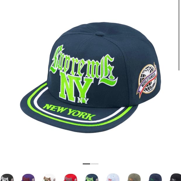 슈프림 뉴욕 6-패널 네이비 25SS