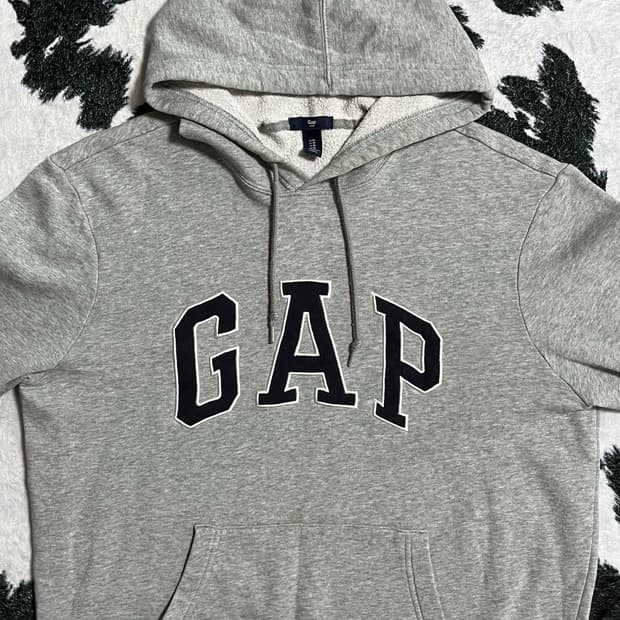 갭 GAP 빅 로고 후드티 그레이