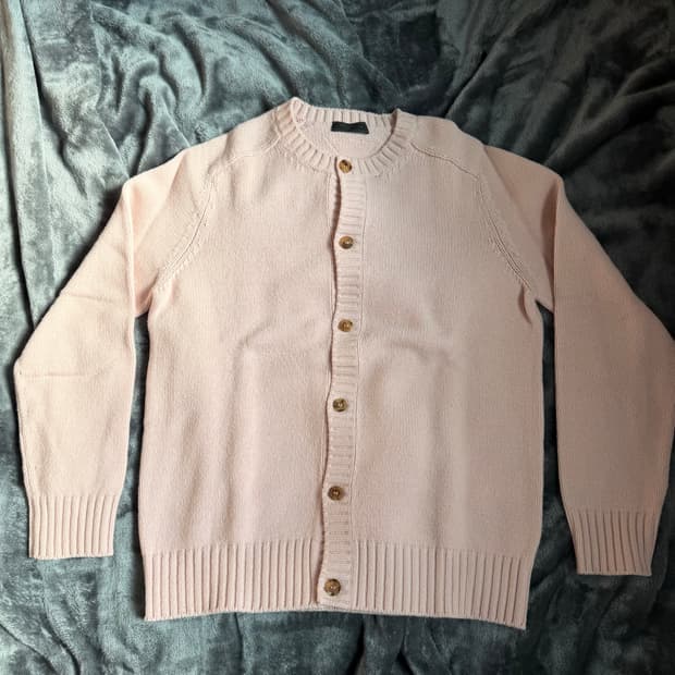 [48] 프라다 울 캐시미어 가디건 핑크